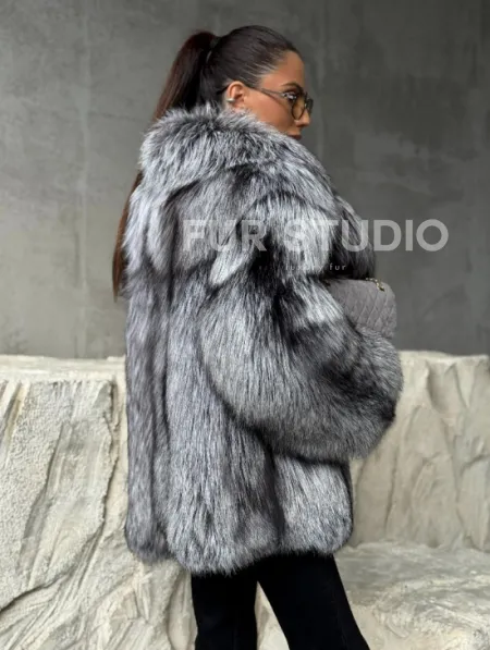 Полушубок из чернобурки - фото 6