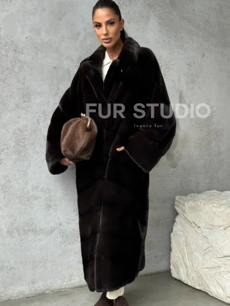 Натуральная норковая шуба - фото 0