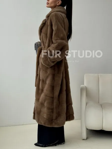 Норковая шуба - кимоно - фото 3