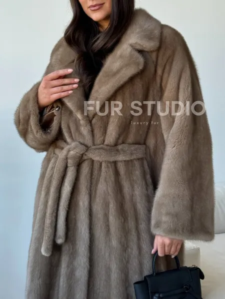 Норка пастель роспуск английский воротник - фото 1