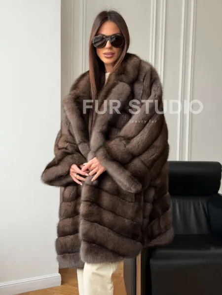 Шуба из баргузинского соболя - оверсайз - фото 10