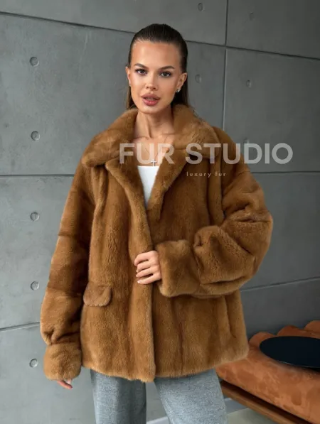 Женская норковая куртка - фото 11