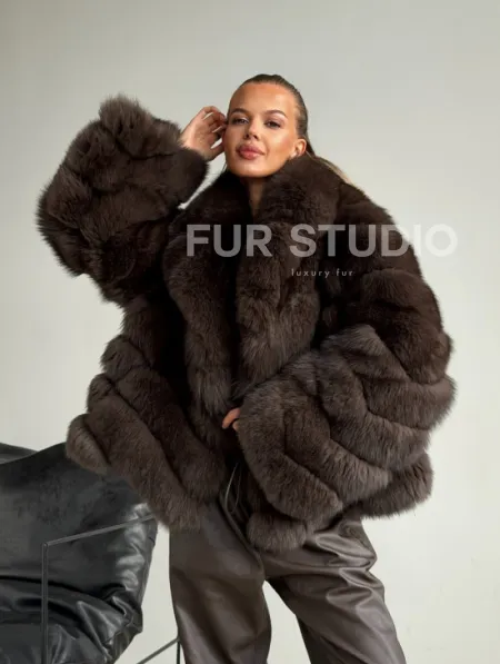 Шуба под соболь - рукава косички - фото 12