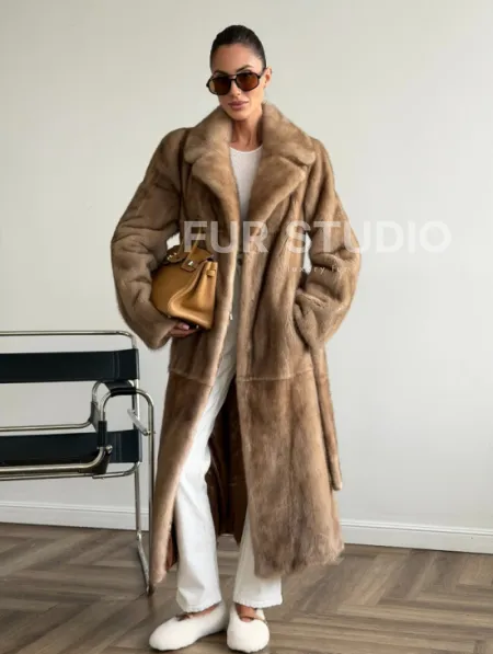 Шуба норковая классика - пастель - фото 0