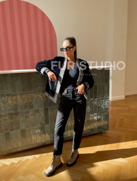 Куртка - жакет из меха норки - фото 4