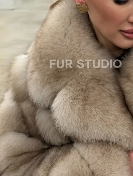 Шуба из песца под куницу - фото 1