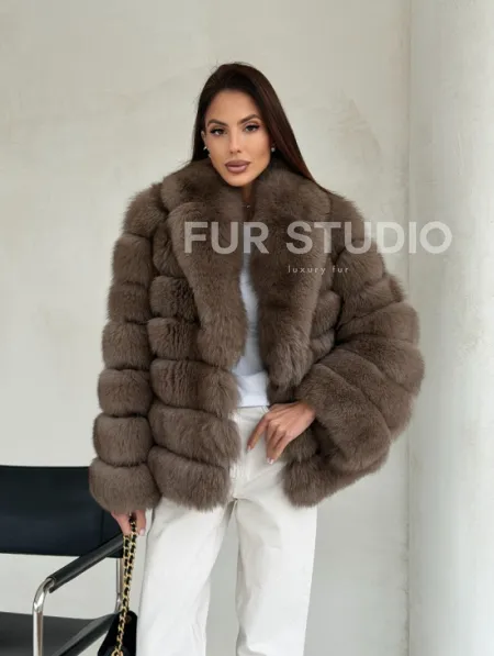 Шуба под соболь из песца - фото 9