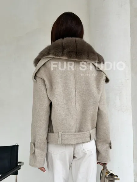 Куртка - пальто с мехом финского песца - фото 9