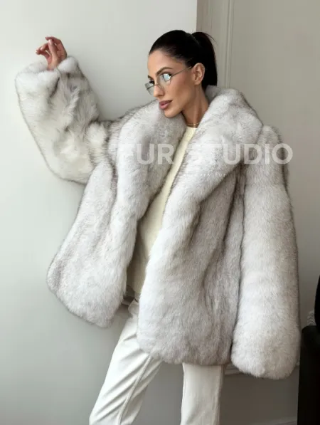 Шуба из песца - колотый лед - фото 12