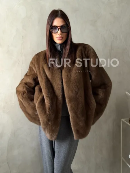 Шуба женская из меха норки - фото 12