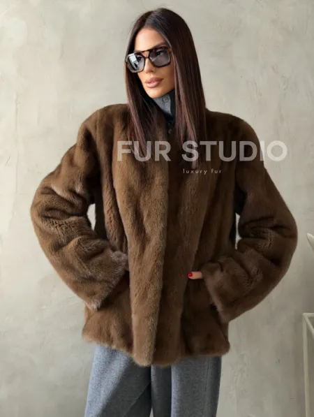 Шуба женская из меха норки - фото 6