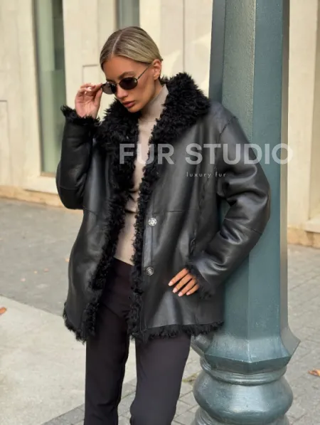 Дубленка из натуральной овчины Тиградо - фото 7