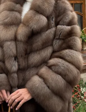 Манто из меха куницы - фото 1