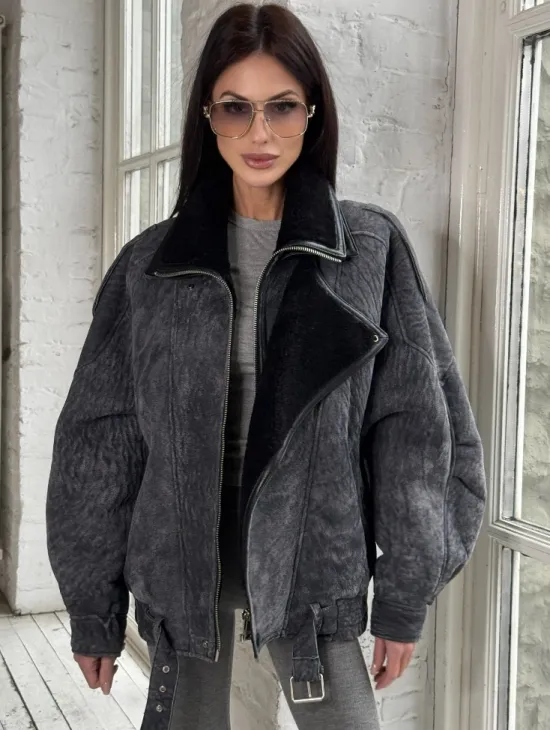 Дубленка - косуха из овчины керли 