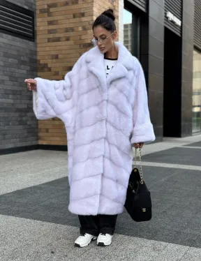 Светлая норковая шуба 