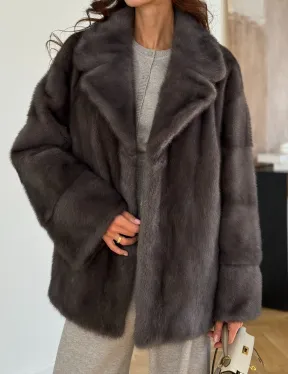 Норковая шуба сапфир - фото 2