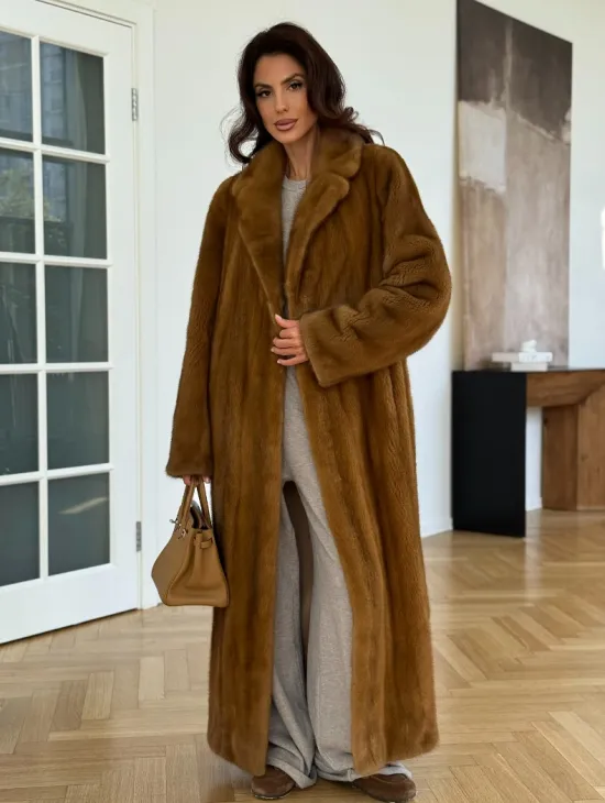 Шуба норковая золотая - фото 8