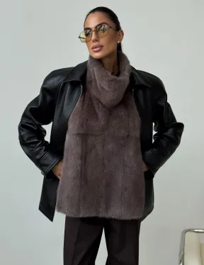 Норковая женская манишка - фото 6