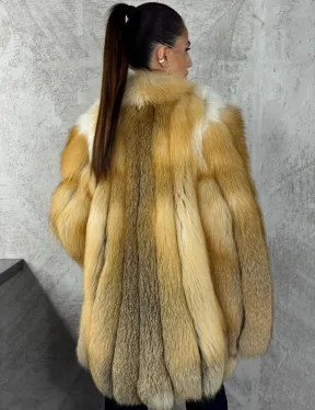 Шуба из меха лисы Gold - фото 3