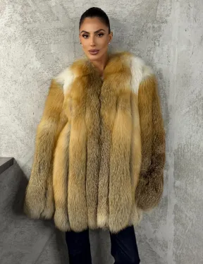 Шуба из меха лисы Gold - фото 0