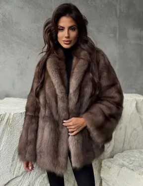 Шуба из меха куницы PREMIUM - фото 0