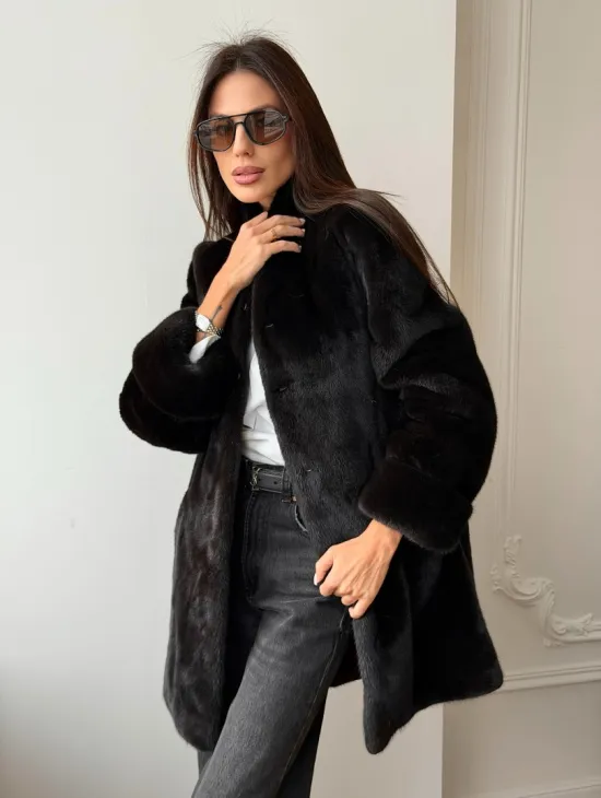 Жакет из аукционной норки Kopenhagen Fur - Dark brown - фото 10