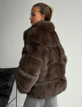 Шуба песцовая под соболь - фото 6