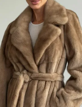 Шуба норковая классика - пастель - фото 1