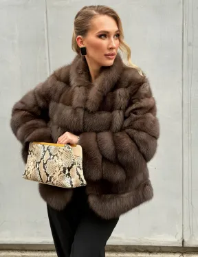 Меховой жакет из куницы - фото 14