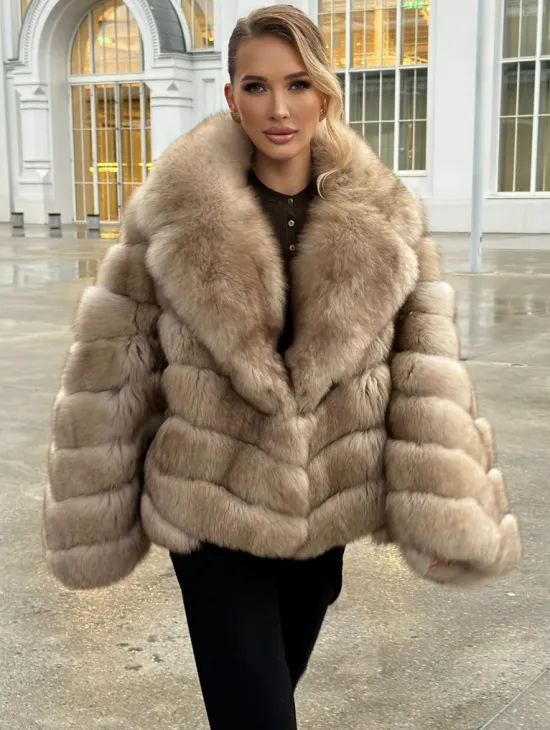 Шуба из песца под куницу - фото 6