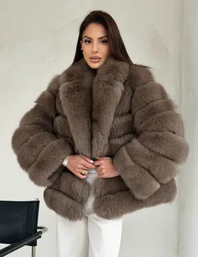 Шуба под соболь из песца - фото 0