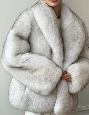 Шуба из песца - колотый лед - фото 4