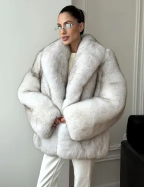 Шуба из песца - колотый лед - фото 8