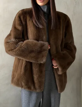 Шуба женская из меха норки - фото 3