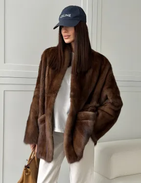 Норковая шуба под куницу (лесная норка) - фото 10