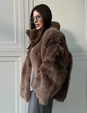 Дубленка из тосканы цвет taupe - фото 9