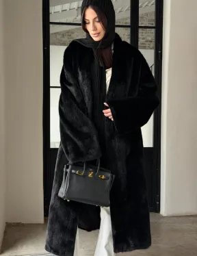 Шуба норка Blackglama V-образный ворот - фото 6