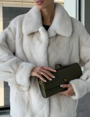 Модная женская норковая куртка - фото 3