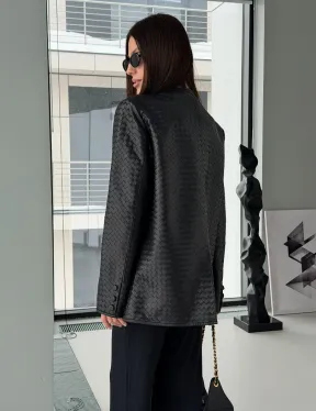 Женский пиджак из натуральной кожи - фото 7