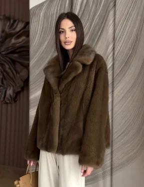 Жакет норковый под соболь - фото 0