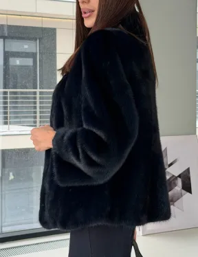 Укороченный норковый жакет - фото 1