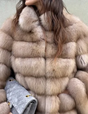 Шуба из меха куницы - фото 2