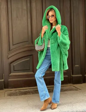 Шуба норковая с капюшоном 100524 - фото 4