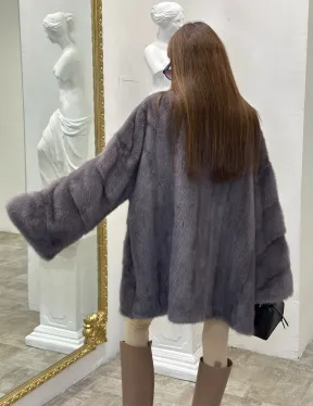 Шуба из норки стойка воротник - фото 5