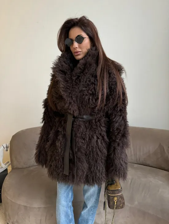 Шуба - дубленка из натуральной овчины (двусторонняя) - фото 2